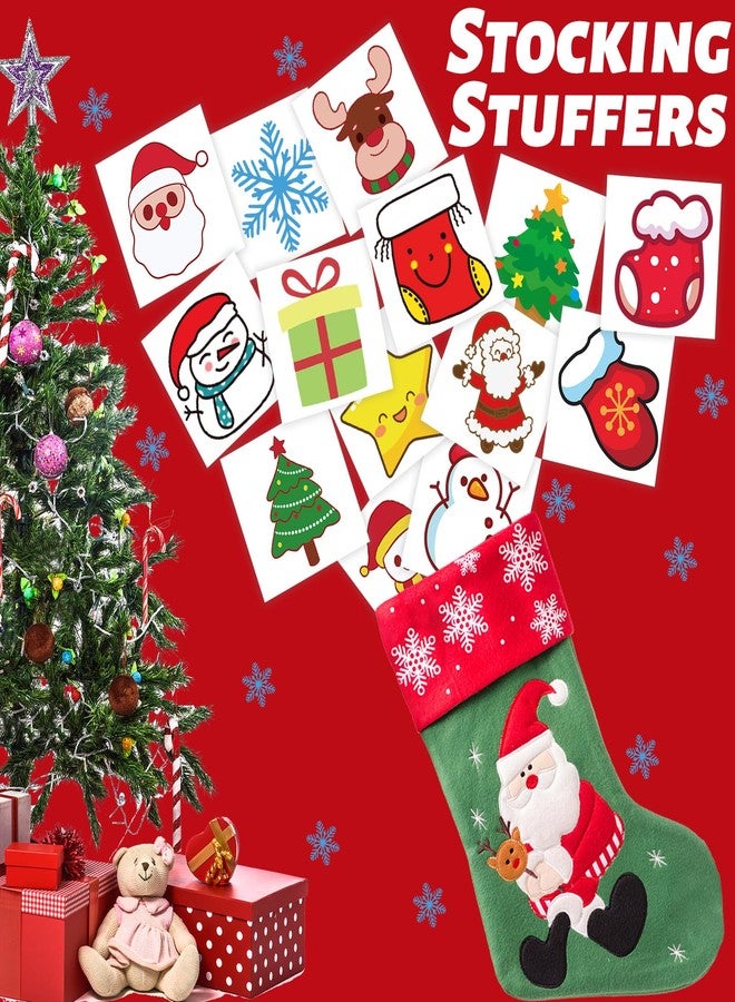 winthrop 240 Pcs Bulk Luminous Christmas Temporary Tattoos for Kids, Glow In The Dark Safety Individually Wrapped Tattoos, Best Choice for Christmas Goody Bag Stuffers, 60 Designs Santa Claus Snowman - Image 4